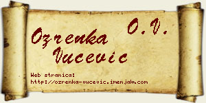 Ozrenka Vučević vizit kartica